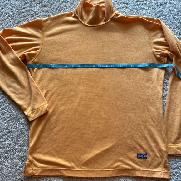Vintage Patagonia Men's Turtleneck Sweater in Orange made in USA - Picture 8 of 11